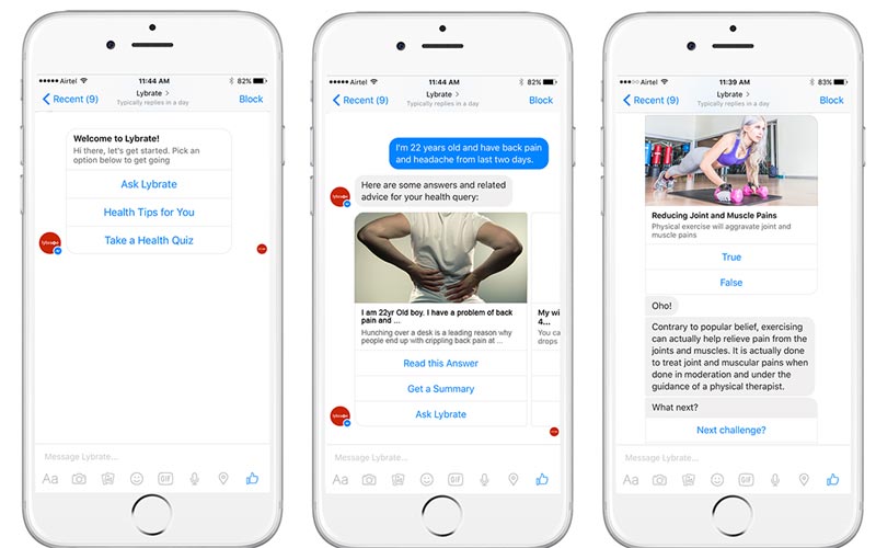 esempio di chatbot su Facebook per il marketing sui social media