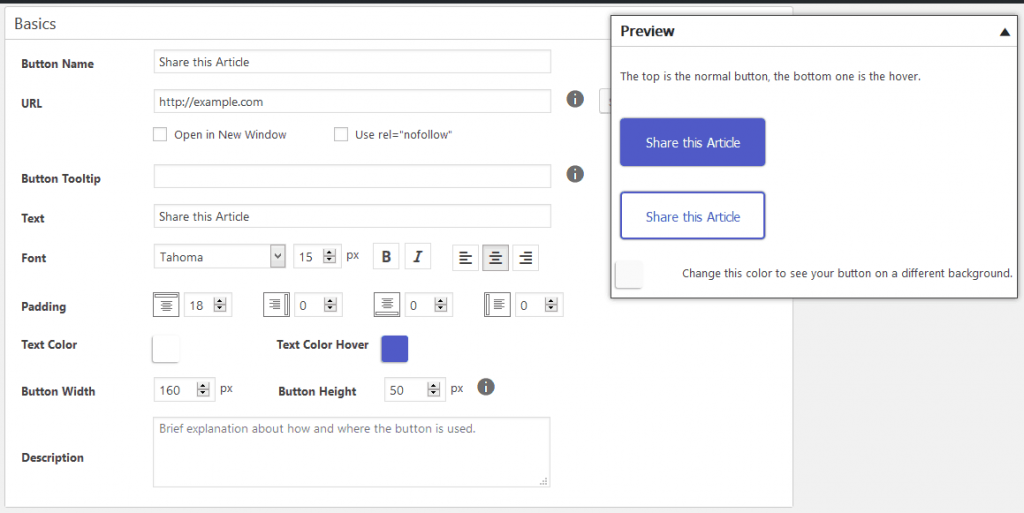 shortcode example button